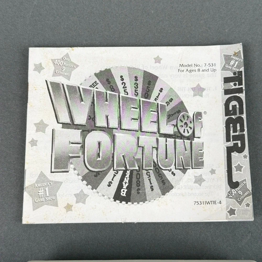 Tiger Wheel of Fortune Game 1995 Handheld Electronic Game - TESTED